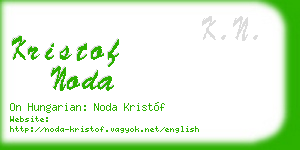 kristof noda business card